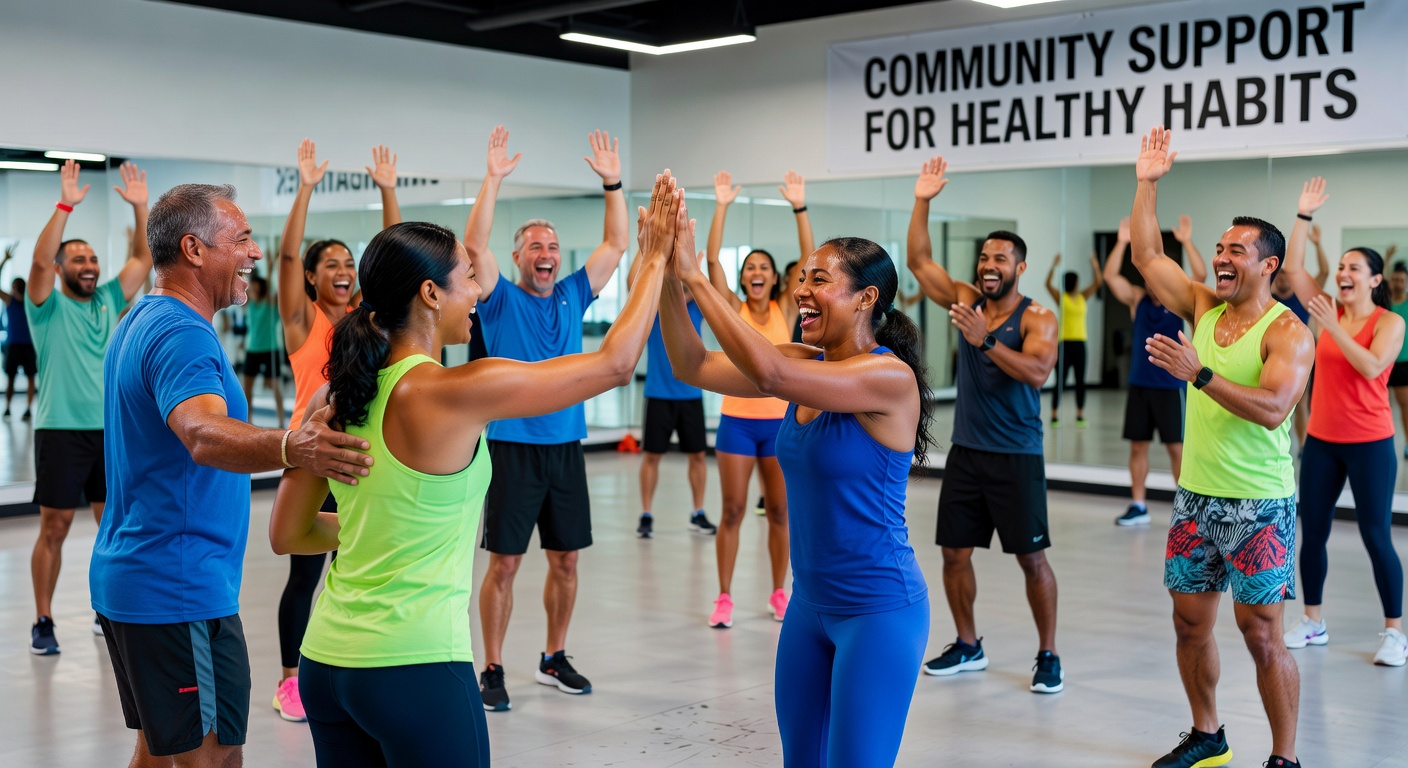 Community support and habit accountability group