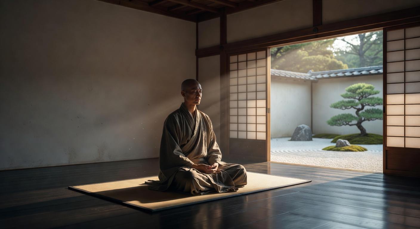 Person practicing mindful self-discipline